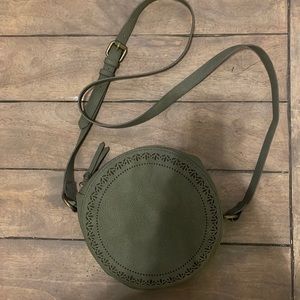 Sonoma army green round crossbody bag